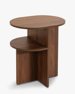 Table de chevet, Effet bois noyer, H54 Kyoto