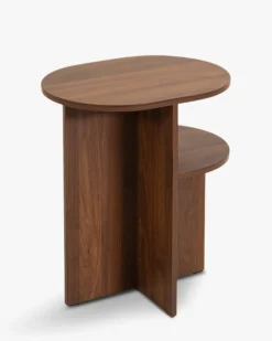 Table de chevet, Effet bois noyer, H54 Kyoto