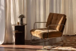 Table de chevet, Effet bois noyer, H54 Kyoto