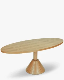 Table à manger, Bois blond, Ø180 Izia