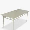 Table à manger de jardin, pour 6-8 personnes, Métal taupe waterproof, L180 Amalfi