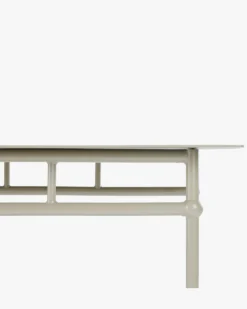 Table à manger de jardin, pour 6-8 personnes, Métal taupe waterproof, L180 Amalfi
