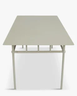 Table à manger de jardin, pour 6-8 personnes, Métal taupe waterproof, L180 Amalfi