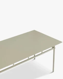 Table à manger de jardin, pour 6-8 personnes, Métal taupe waterproof, L180 Amalfi