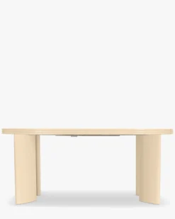 Table à manger extensible, pour 4-8 personnes, Bois beige glossy, L100-180 Mira
