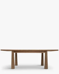 Table à manger extensible, pour 6-8 personnes, Bois de Frêne Teinte Noyer, L154-230 Temba