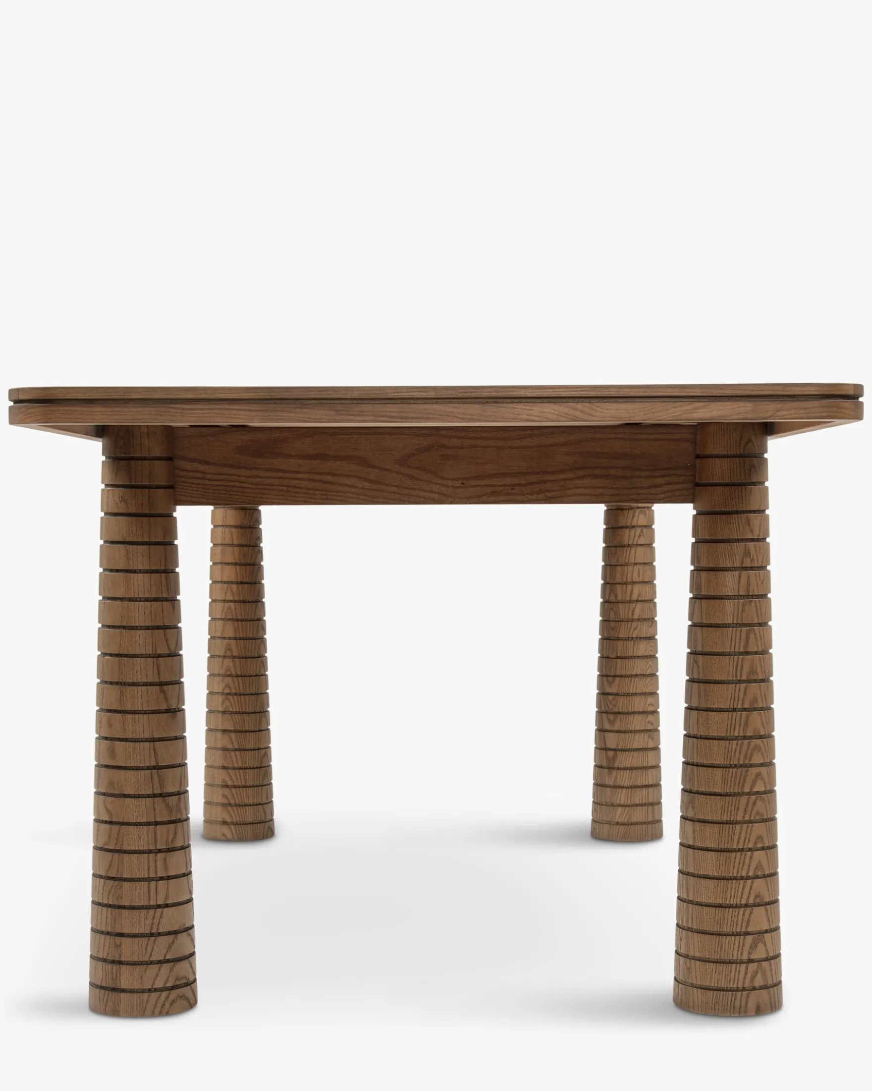 Table à manger extensible, pour 6-8 personnes, Bois de Frêne Teinte Noyer, L154-230 Temba