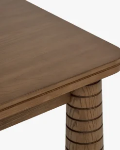 Table à manger extensible, pour 6-8 personnes, Bois de Frêne Teinte Noyer, L154-230 Temba
