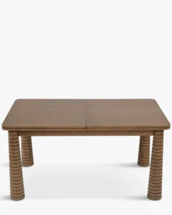 Table à manger extensible, pour 6-8 personnes, Bois de Frêne Teinte Noyer, L154-230 Temba