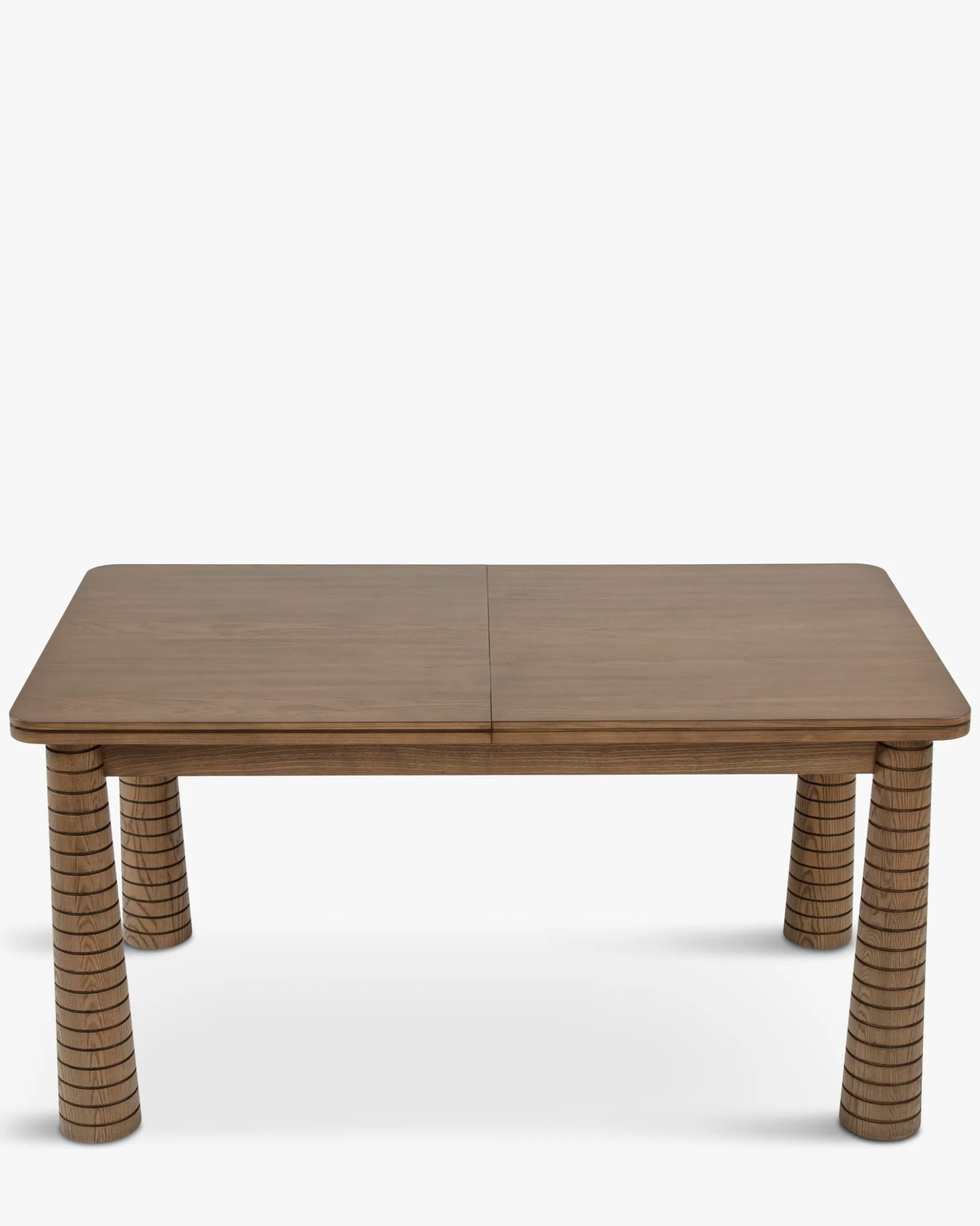 Table à manger extensible, pour 6-8 personnes, Bois de Frêne Teinte Noyer, L154-230 Temba