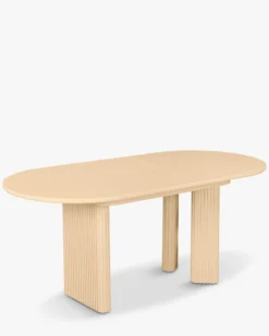 Table à manger extensible, pour 4-6 personnes, Bois beige, L150-190 Adriano