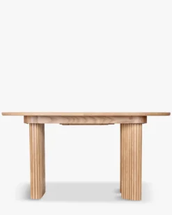 Table à manger extensible, pour 4-6 personnes, Bois de frêne naturel, L150-190 Adriano
