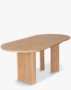 Table à manger extensible, pour 4-6 personnes, Bois de frêne naturel, L150-190 Adriano