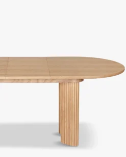 Table à manger extensible, pour 4-6 personnes, Bois de frêne naturel, L150-190 Adriano