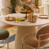 Table à manger intérieur/extérieur, Fibre de verre blanc tofu, Ø120 Athena