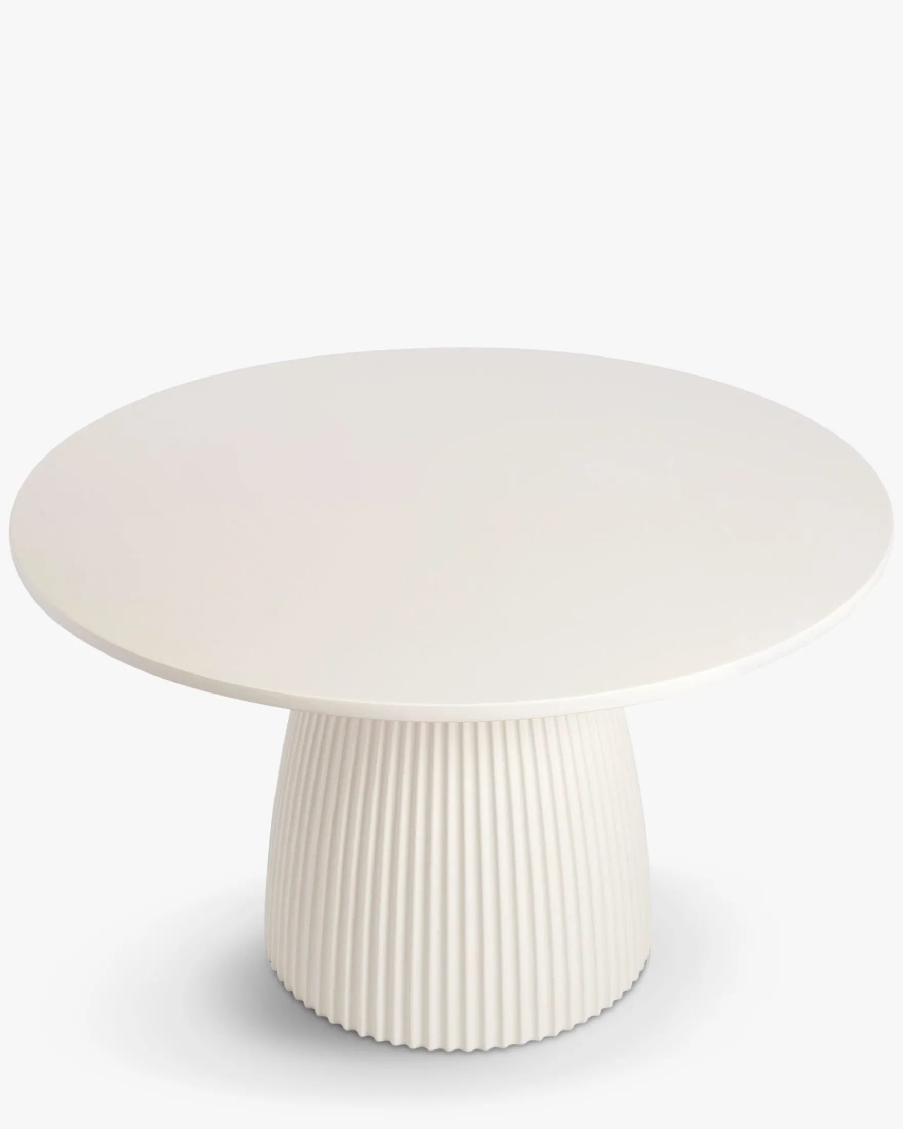 Table à manger intérieur/extérieur, Fibre de verre blanc tofu, Ø120 Athena