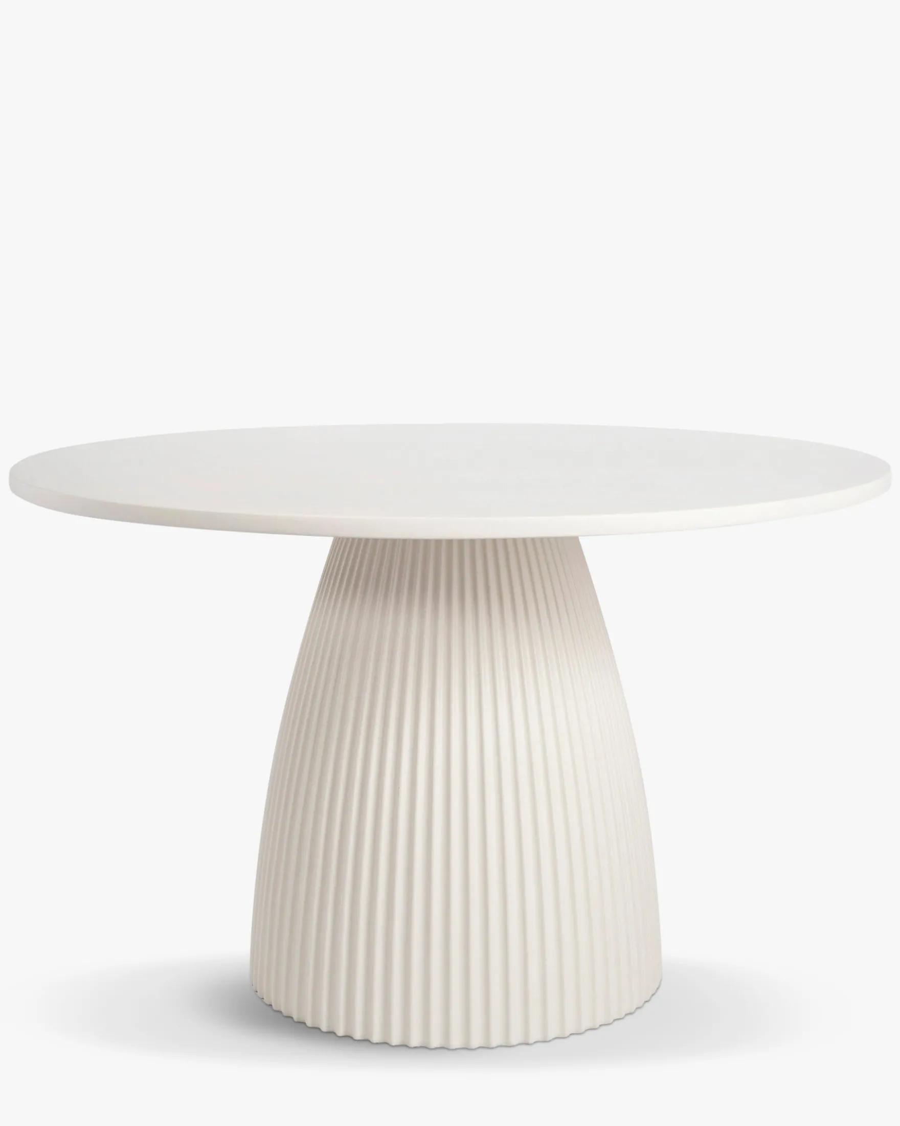Table à manger intérieur/extérieur, Fibre de verre blanc tofu, Ø120 Athena