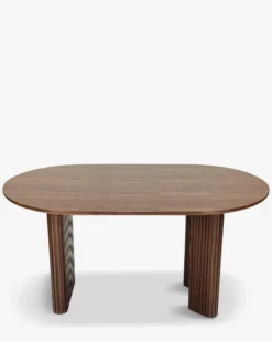 Table à manger, pour 4 personnes, Bois de noyer veiné, L150 Adriano