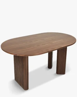 Table à manger, pour 4 personnes, Bois de noyer veiné, L150 Adriano