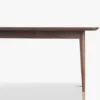 Table à manger, pour 6 personnes, Bois noyer & métal doré, L160 Vinyle