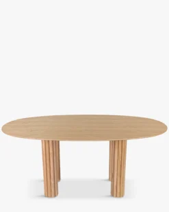 Table à manger, pour 6 personnes, Bois de chêne veiné, L180 Goya