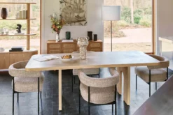 Table à manger, pour 8 personnes, bois de chêne naturel, L220 Danbury
