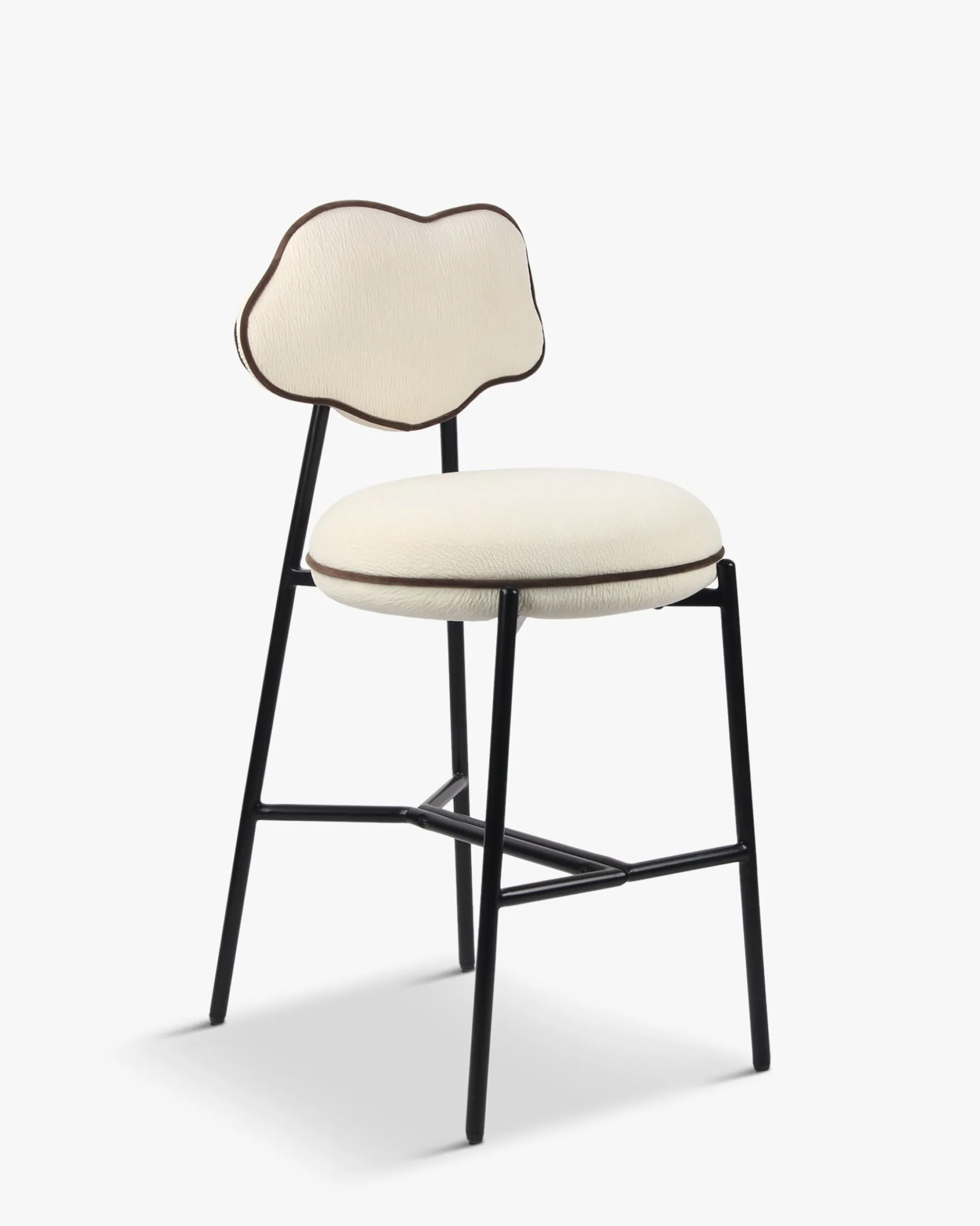 Tabouret de bar, Blanc écru texturé, H71 Arty