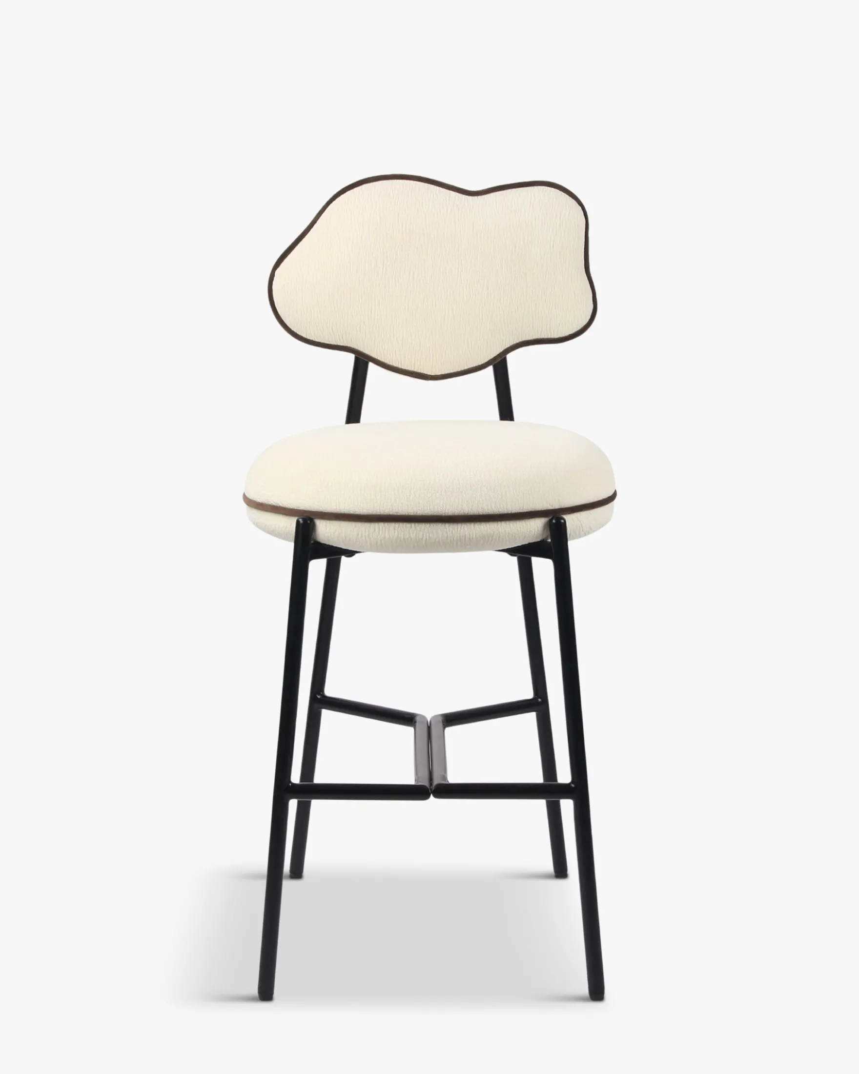 Tabouret de bar, Blanc écru texturé, H71 Arty