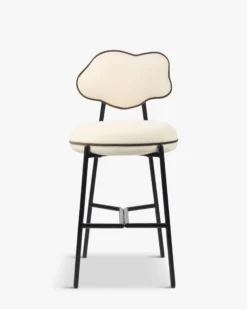 Tabouret de bar, Blanc écru texturé, H71 Arty