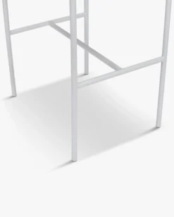 Tabouret de bar de jardin, Marron Sienne & métal blanc Maddalena
