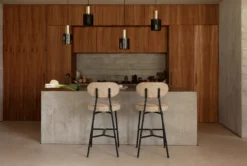 Tabouret de bar, Jaune moucheté, H71 Milo