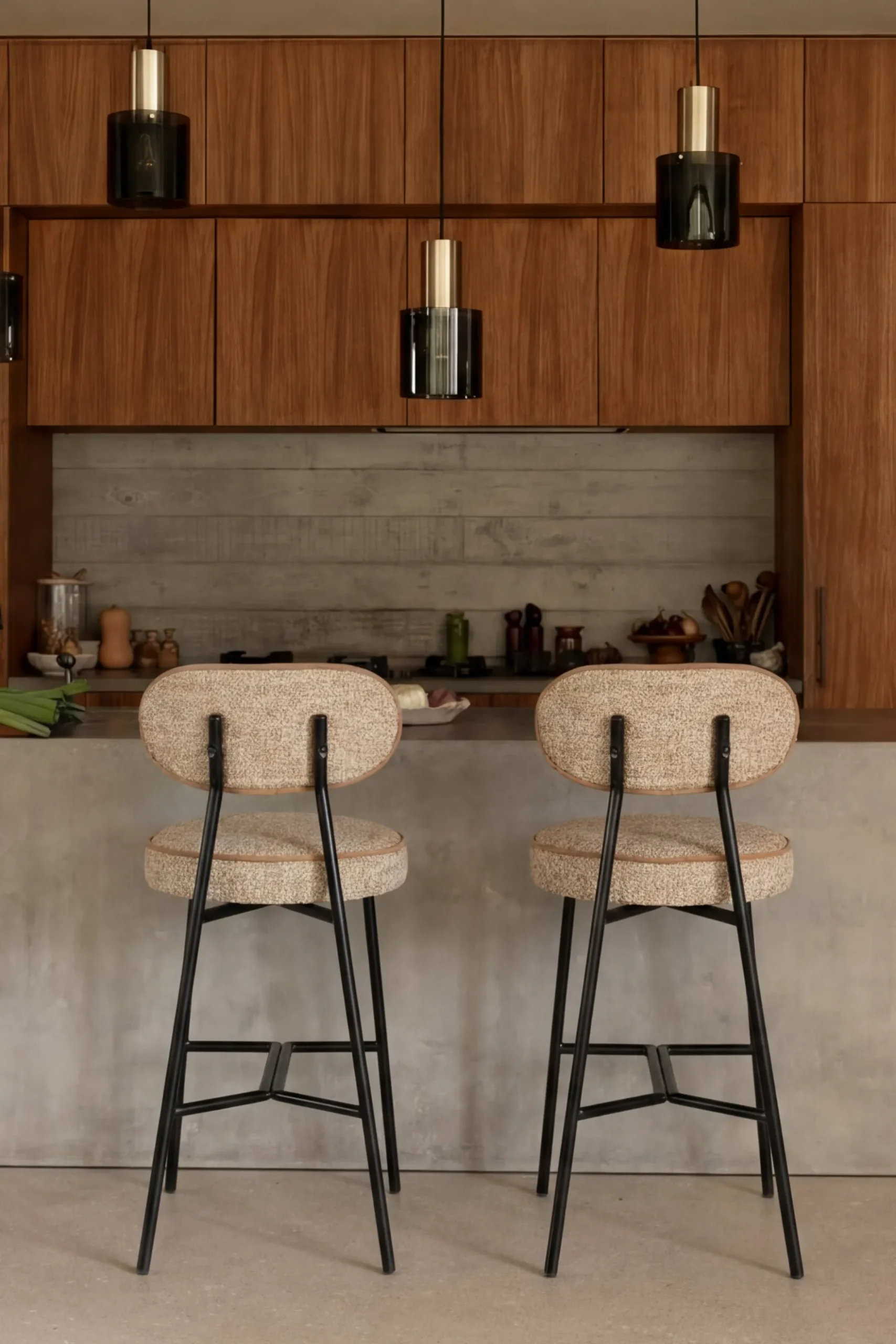 Tabouret de bar, Jaune moucheté, H71 Milo