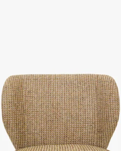 Tabouret de bar, Tweed jaune miami & metal noir, H65 Wayne