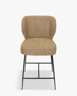 Tabouret de bar, Tweed jaune miami & metal noir, H65 Wayne