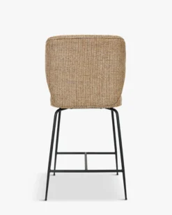Tabouret de bar, Tweed jaune miami & metal noir, H65 Wayne