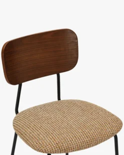 Tabouret de bar, Tweed jaune miami & métal noir, H68 Eero