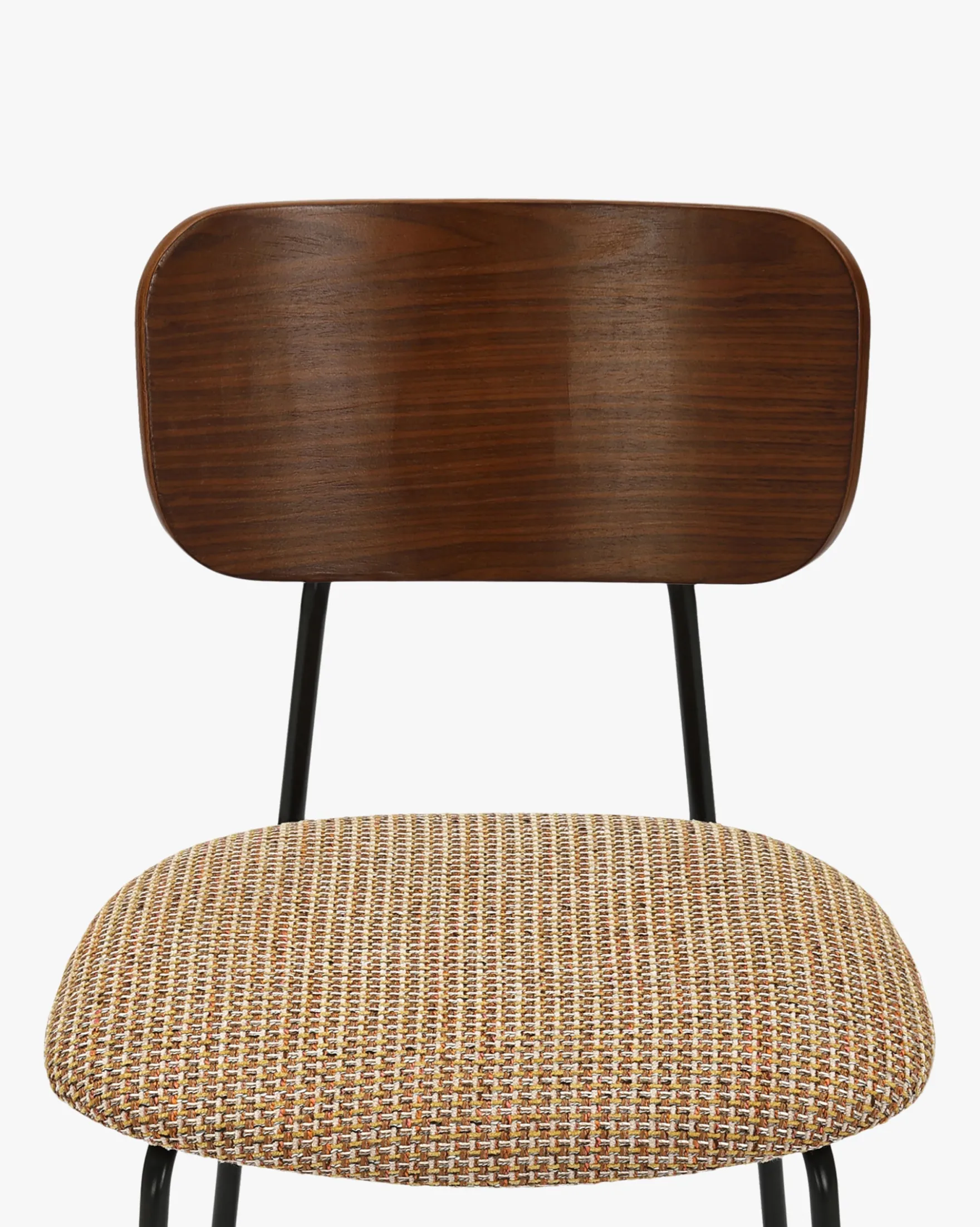 Tabouret de bar, Tweed jaune miami & métal noir, H68 Eero