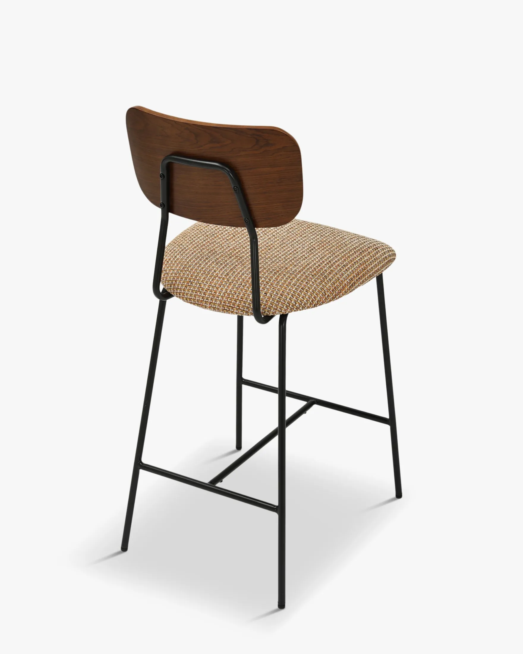 Tabouret de bar, Tweed jaune miami & métal noir, H68 Eero