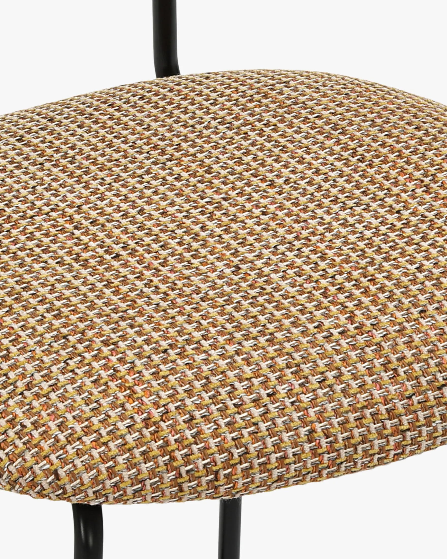 Tabouret de bar, Tweed jaune miami & métal noir, H68 Eero