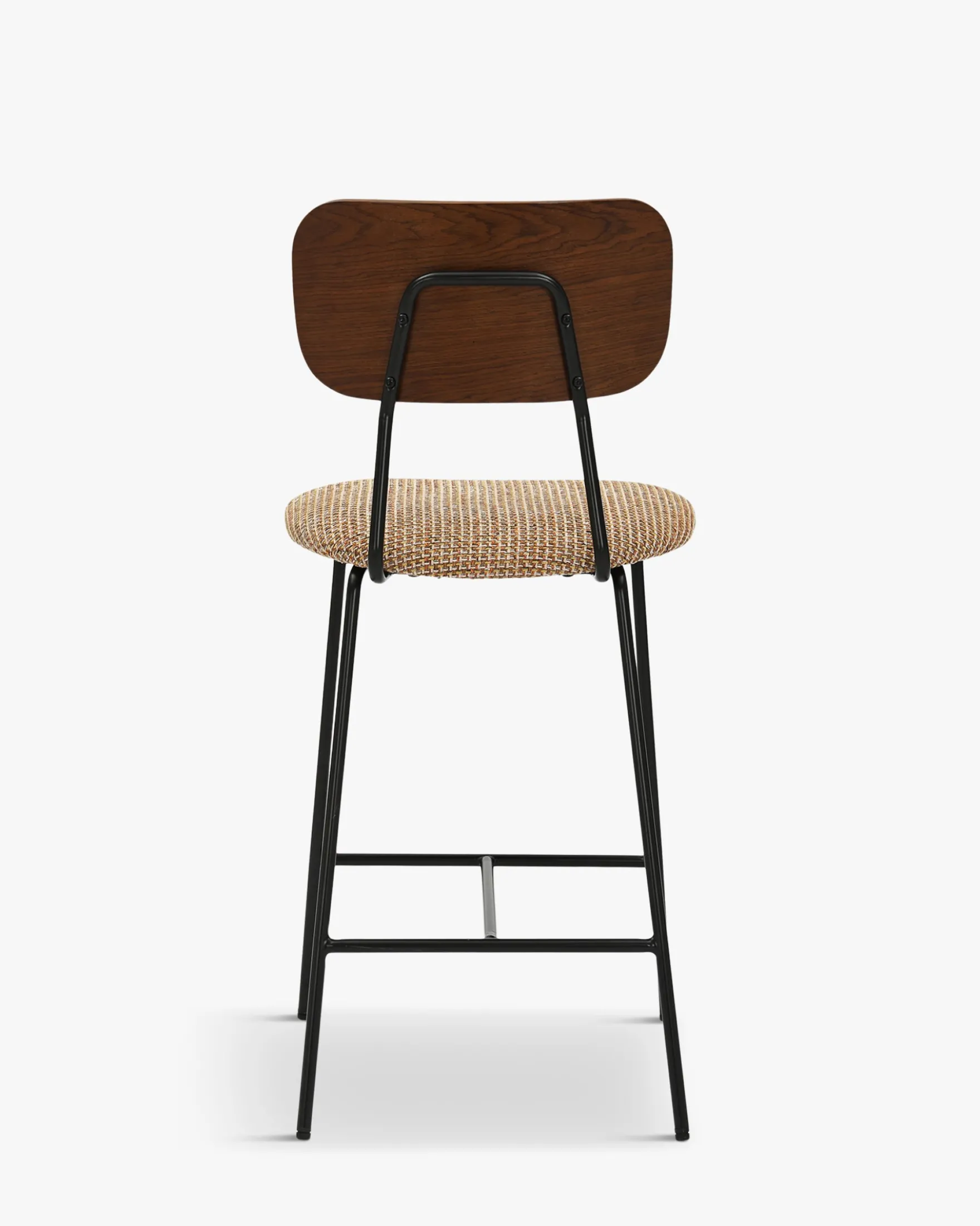 Tabouret de bar, Tweed jaune miami & métal noir, H68 Eero