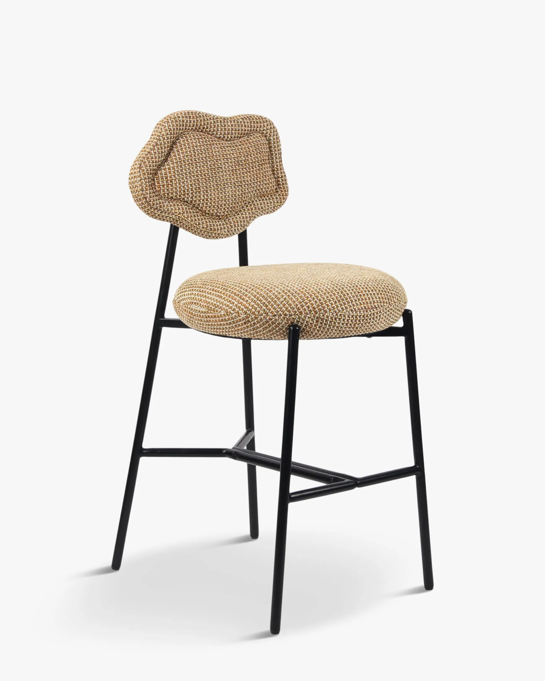 Tabouret de bar, Tweed jaune miami, H71 Arty