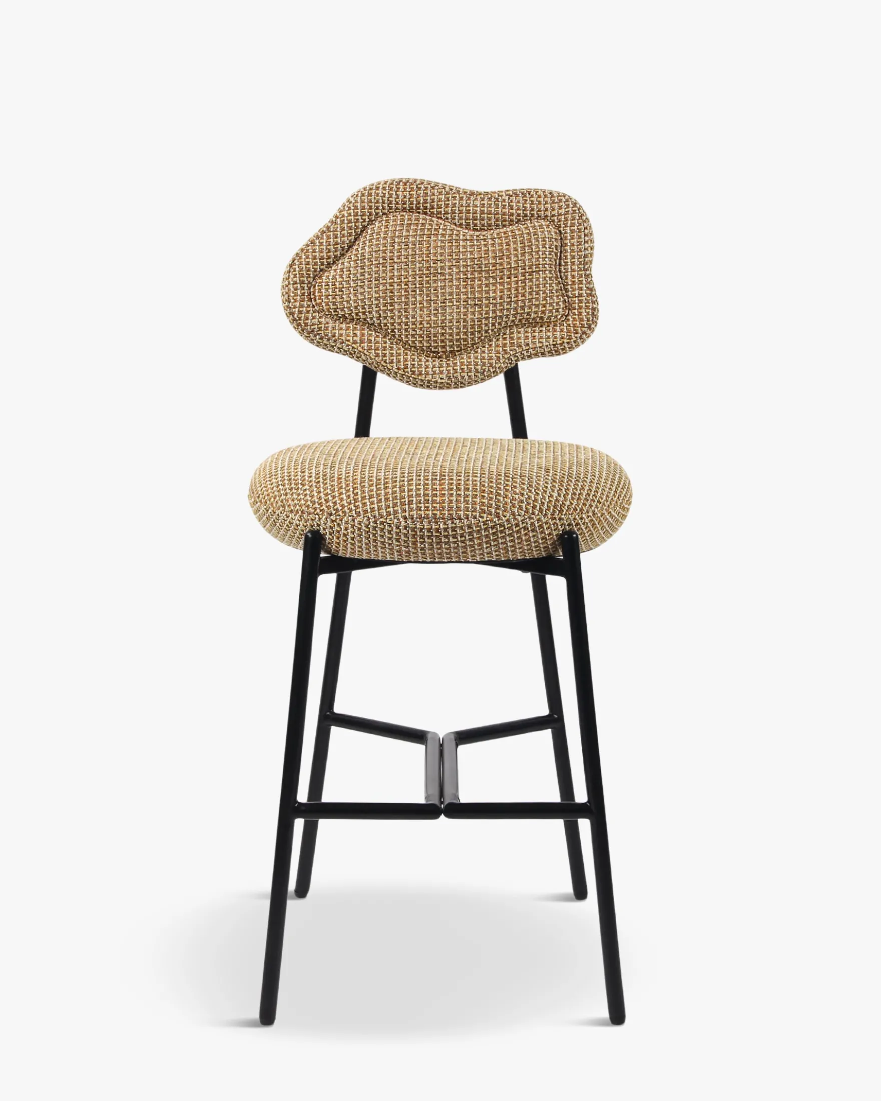 Tabouret de bar, Tweed jaune miami, H71 Arty