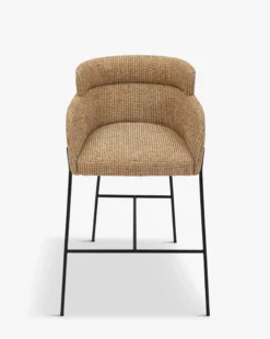 Tabouret de bar, Tweed jaune miami, H80 Baron