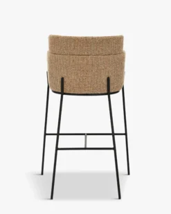 Tabouret de bar, Tweed jaune miami, H80 Baron