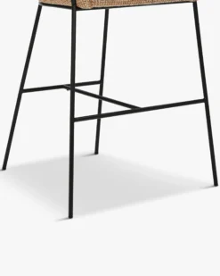 Tabouret de bar, Tweed jaune miami, H80 Baron