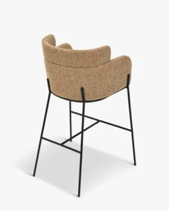 Tabouret de bar, Tweed jaune miami, H80 Baron