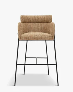 Tabouret de bar, Tweed jaune miami, H80 Baron