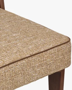 Tabouret de bar, Tweed marron ristretto & Frêne massif, H70 Elva