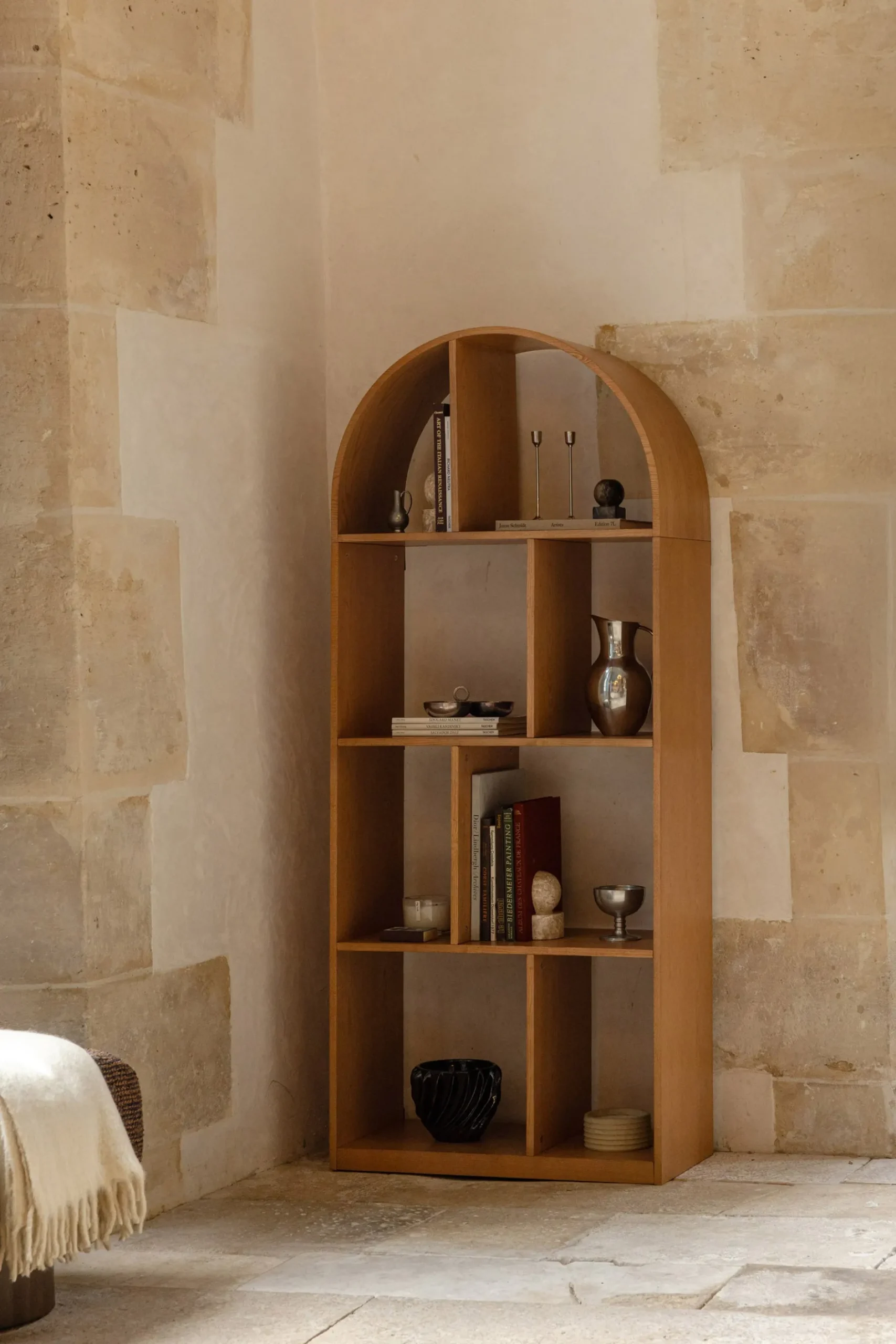 Étagère & bibliothèque, Bois de frêne blond, H190 Billie