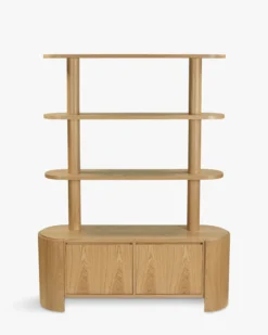 Étagère & bibliothèque, Bois de frêne blond, H180 Elipse